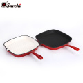 single oil mouth cast iron enamel cookware skillet grill frying pan